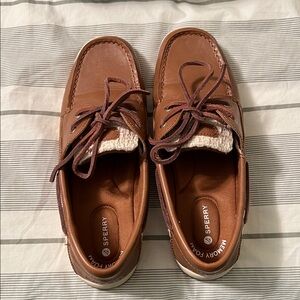 Sperry Tan Leather Boat Shoes